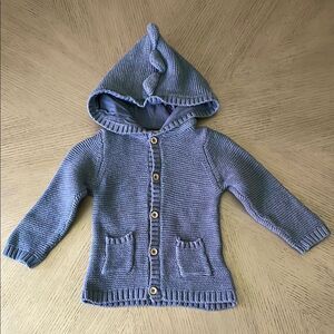 Lupilu Pure Collection Cozy Blue Knit Hoodie for Kids
